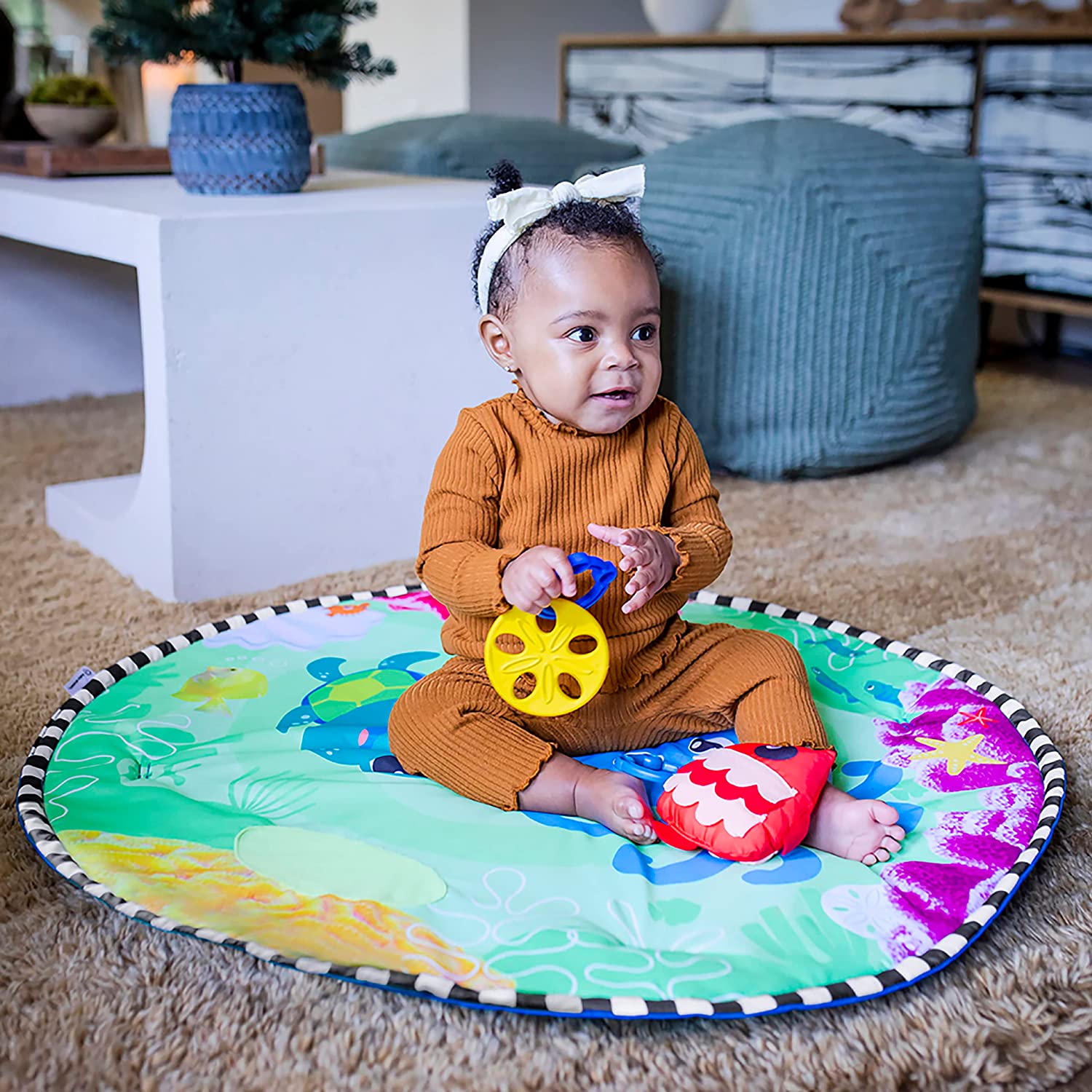 Baby Einstein 4-in-1 Kickin' Tunes Music and Language Play Gym and Piano Tummy Time Activity Mat - Image 6